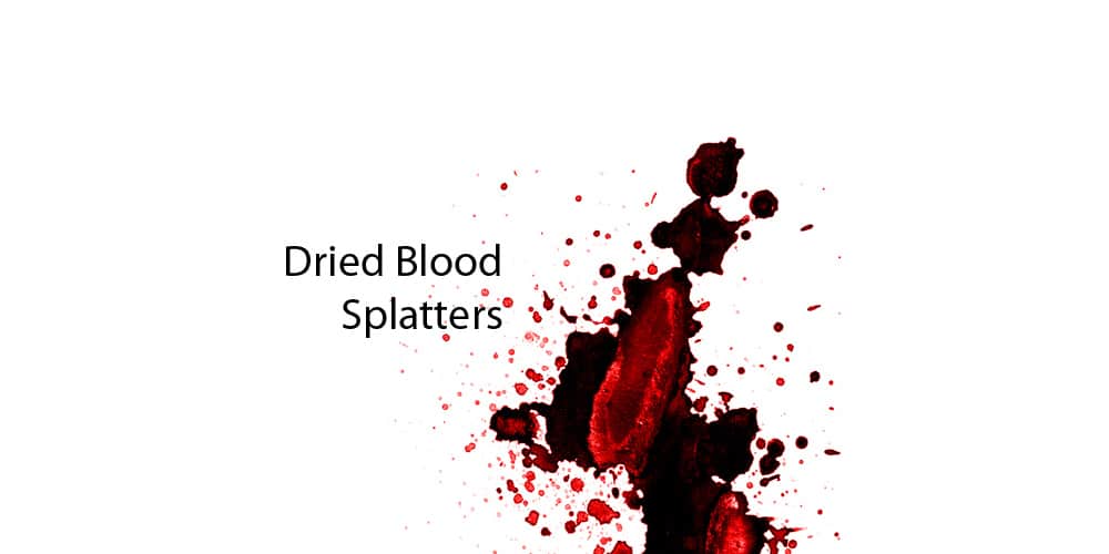 Dried Blood Splatters Photoshop Brushes 