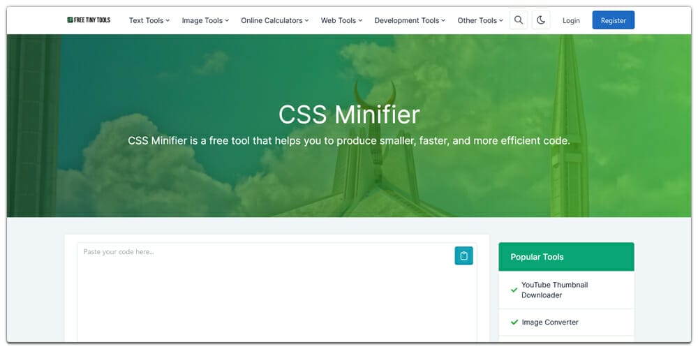 Free Tiny Tools CSS Minifier