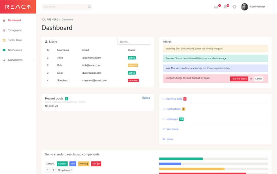 React Dashboard