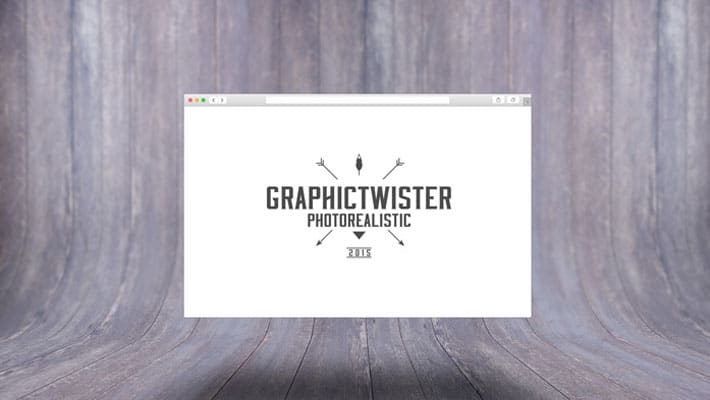 Safari Browser Template On Wooden Background