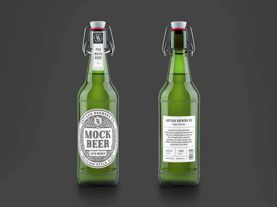 Artisan Beer Bottle MockUp