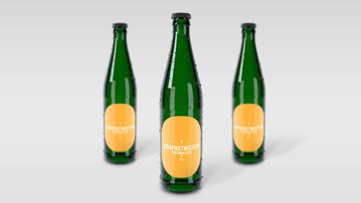 Beer Bottle Mockup Template