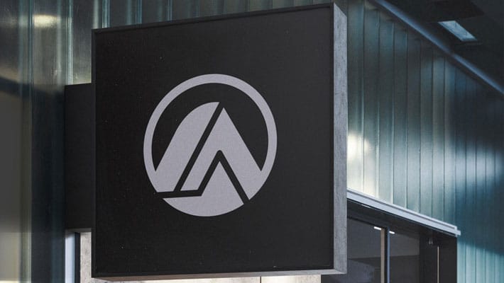 Black and White Sign Mockup