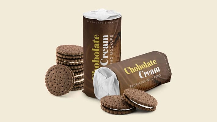Chocolate Cream Packaging Mockup