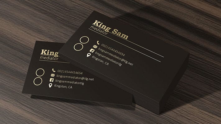 Dark Business Cards Mockup