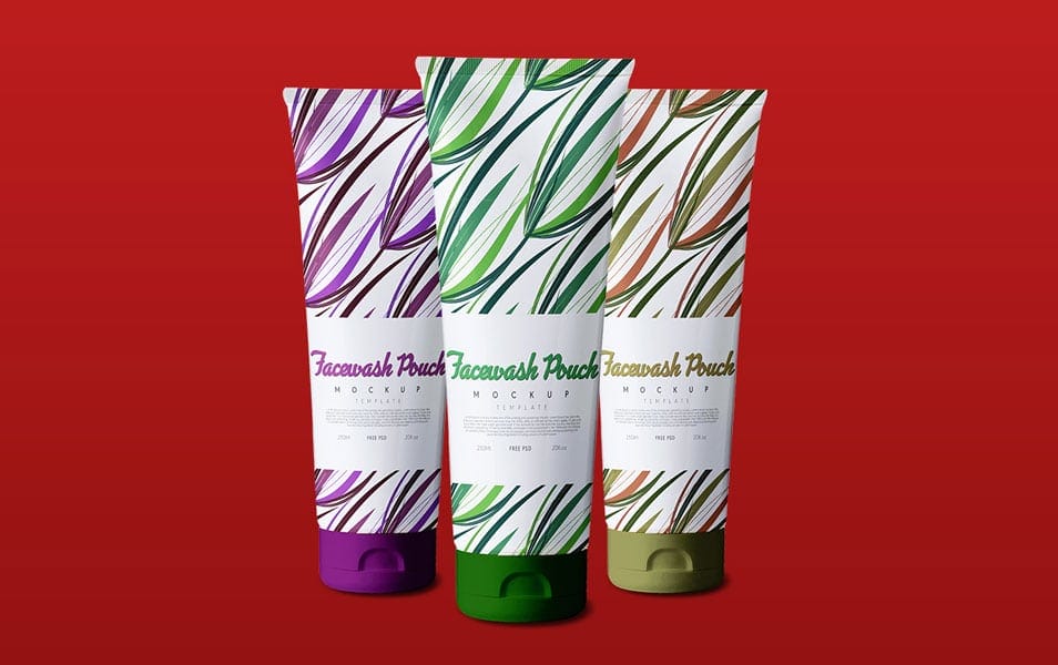 Facewash Pouch Mock Up