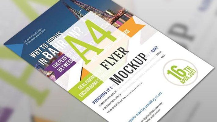 Flyer Mockup Blurred Template