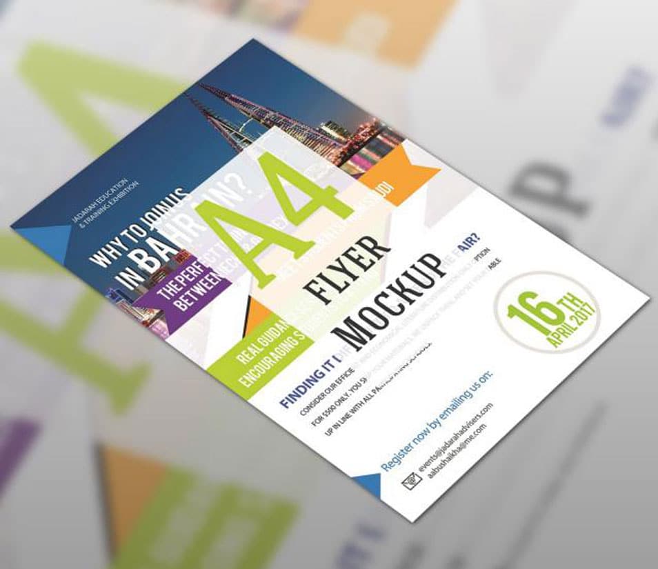 Flyer Mockup Blurred Template