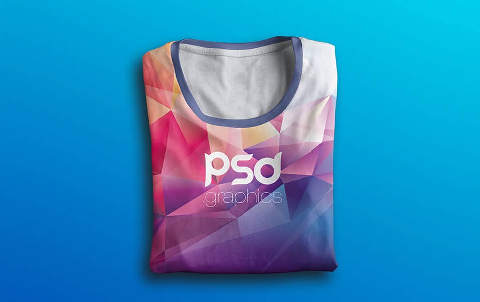 Folded T-Shirt Mockup Free PSD