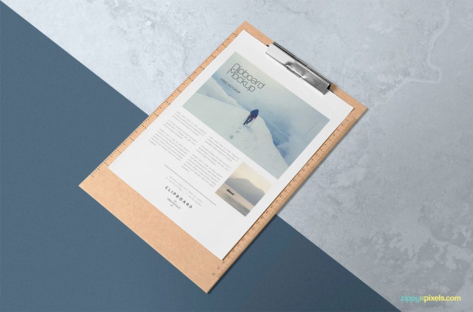 Free A4 Size Paper Mock Up