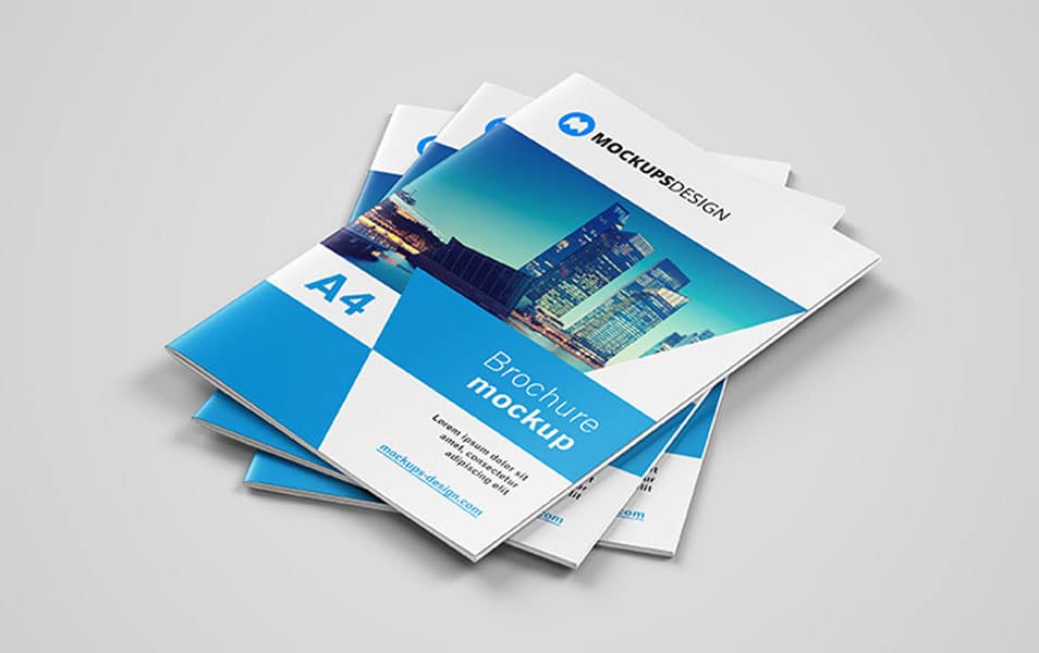 Free A4 Brochure Mockup