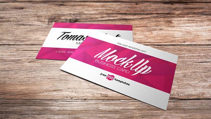 Free Business Card Mock-up in PSD