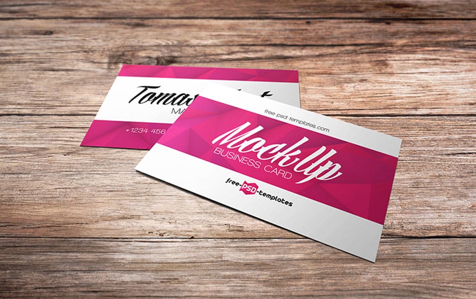 Free Business Card Mock-up in PSD