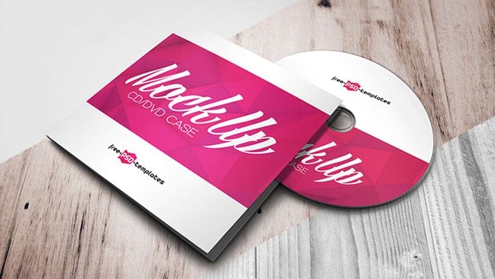 Free Case and Disk Mock-up in PSD