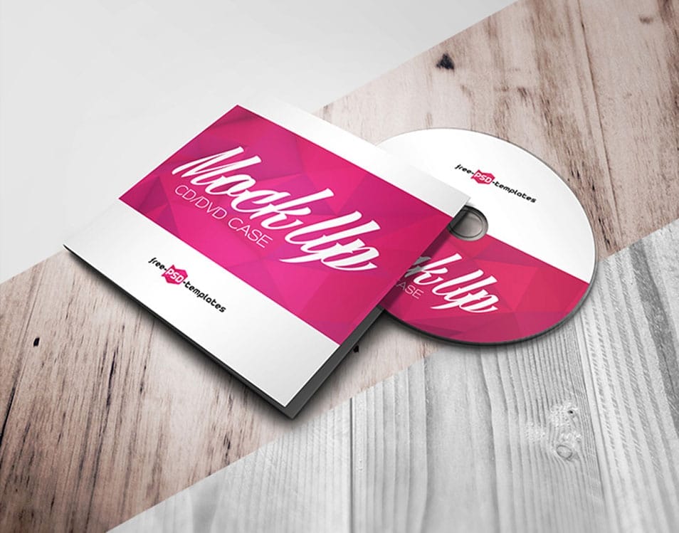 Free Case and Disk Mock-up in PSD