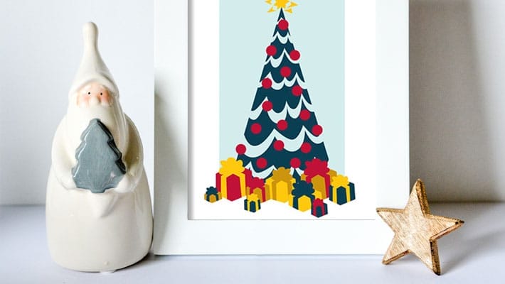 Free Christmas Photo Frame Mock-up PSD