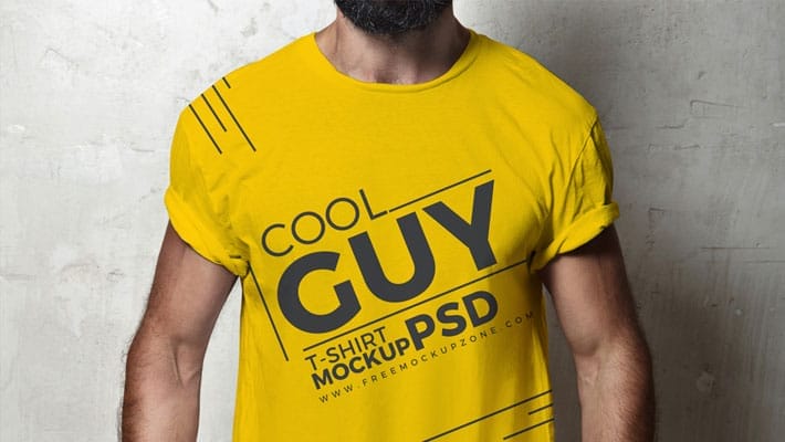 Free Cool Guy T-Shirt MockUp PSD