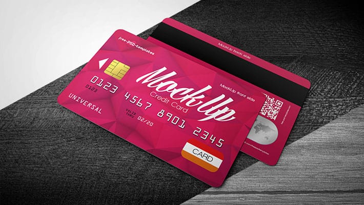 Free Credit Card Mock-up in PSD