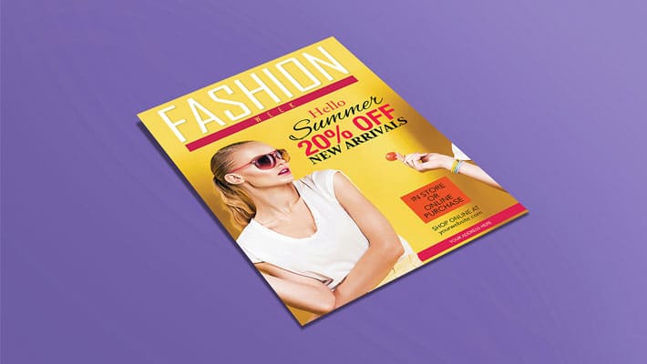 Free Flat A4 Flyer Mockup