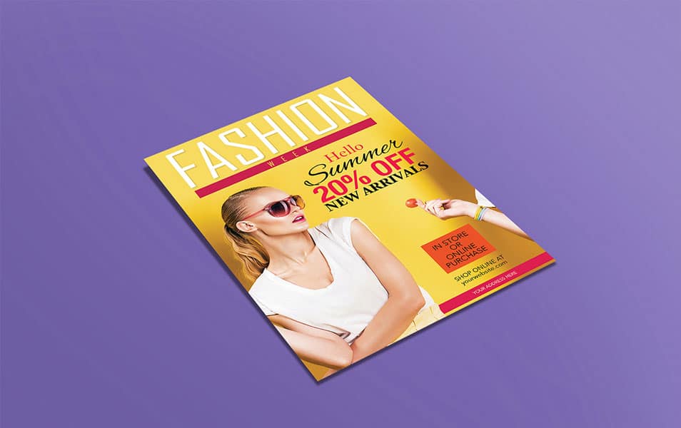 Free Flat A4 Flyer Mockup