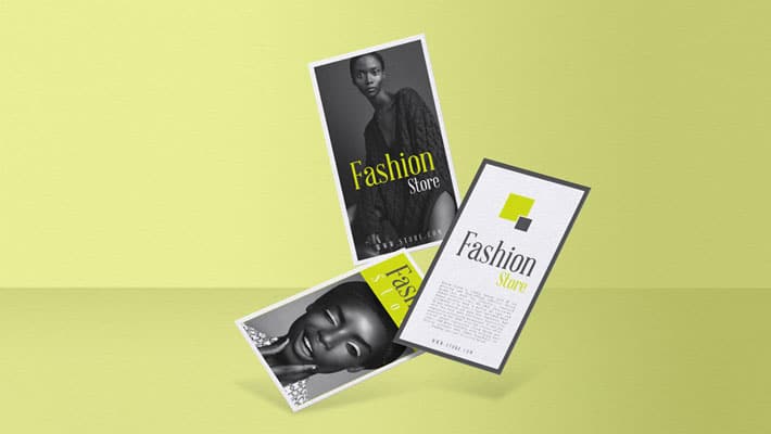 Free Floating Business Cards Presentation Mockup