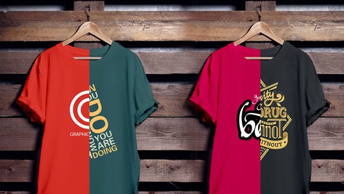 Free Hanging T-Shirt Mockup