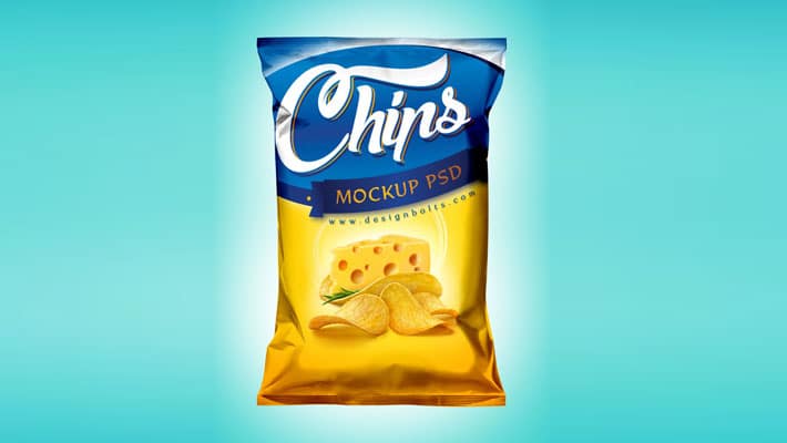 Free High Quality Snack Packaging Mock-up PSD