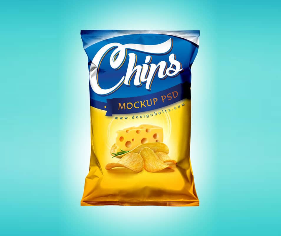Free High Quality Snack Packaging Mock-up PSD