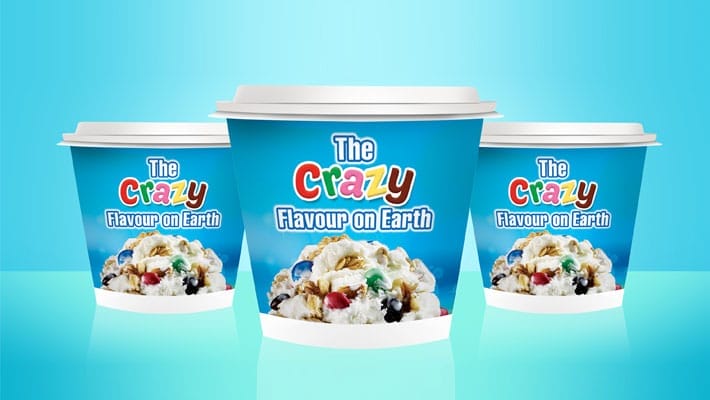 Free Ice Cream Cup Packaging Mockup