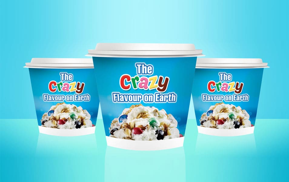 Free Ice Cream Cup Packaging Mockup