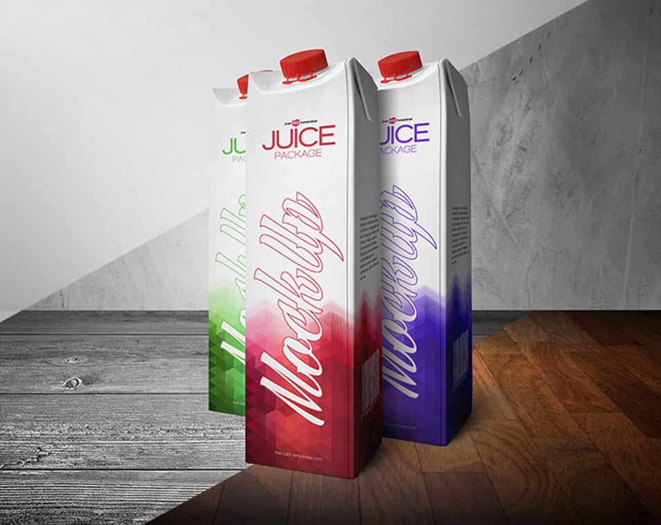 Free Juice Package Mock-up in PSD