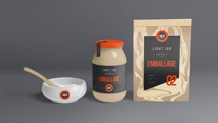 Free Packaging Jar Mockup