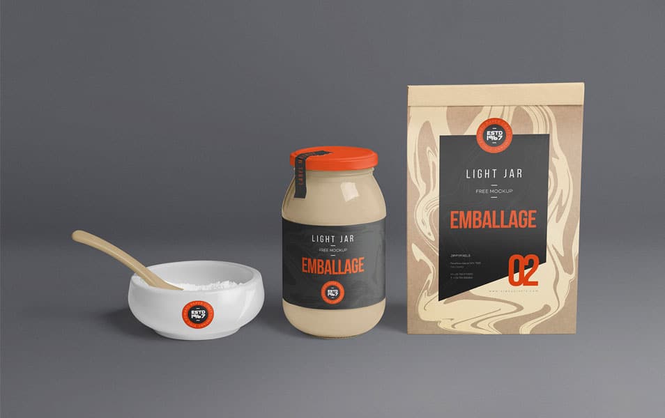 Free Packaging Jar Mockup