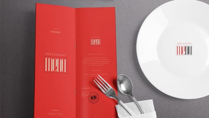 Free Sophisticated Menu Mockup
