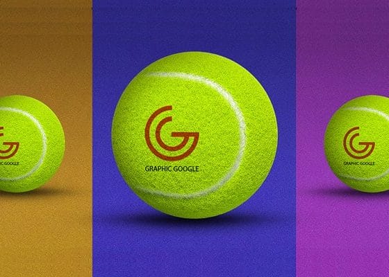 Free Tennis Ball Logo Branding Mockup