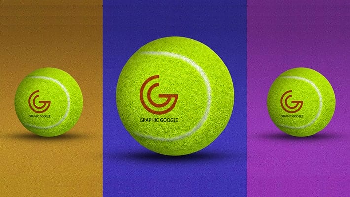 Free Tennis Ball Logo Branding Mockup