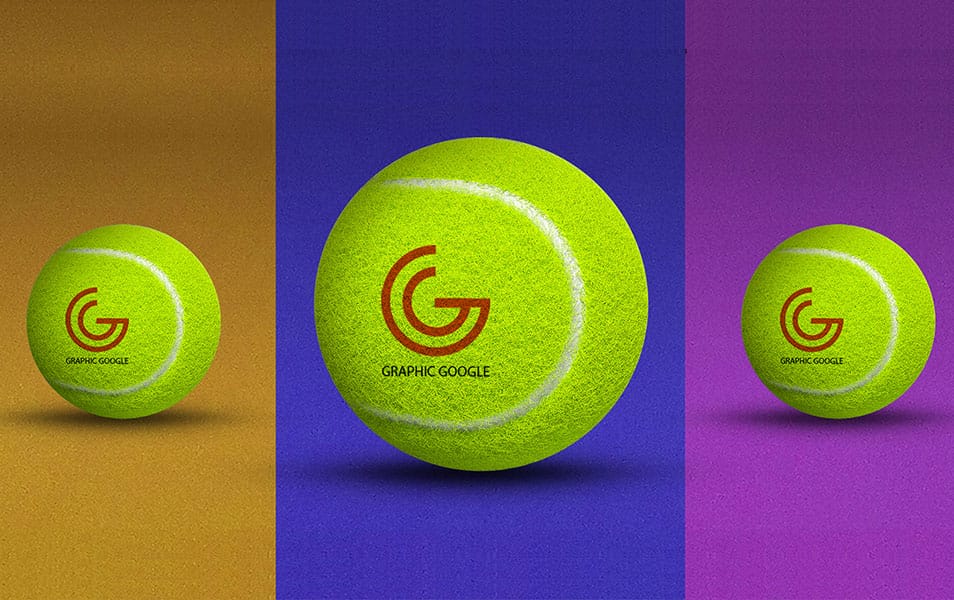 Free Tennis Ball Logo Branding Mockup