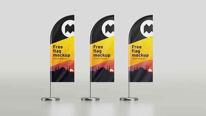 Free Feather Flag Mockup