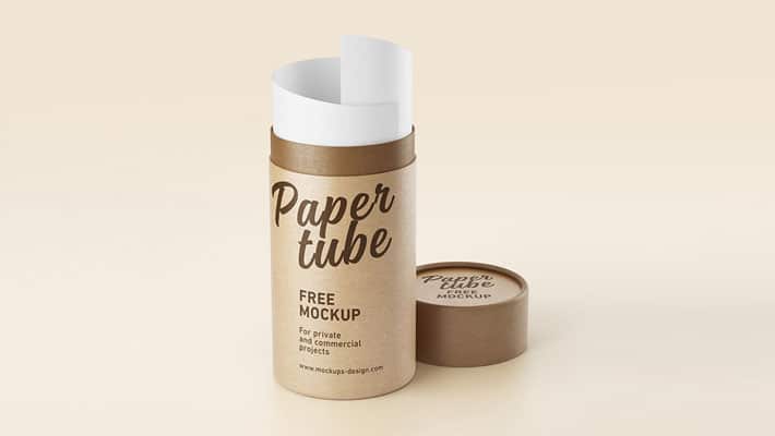 Free Paper Tube Mockup