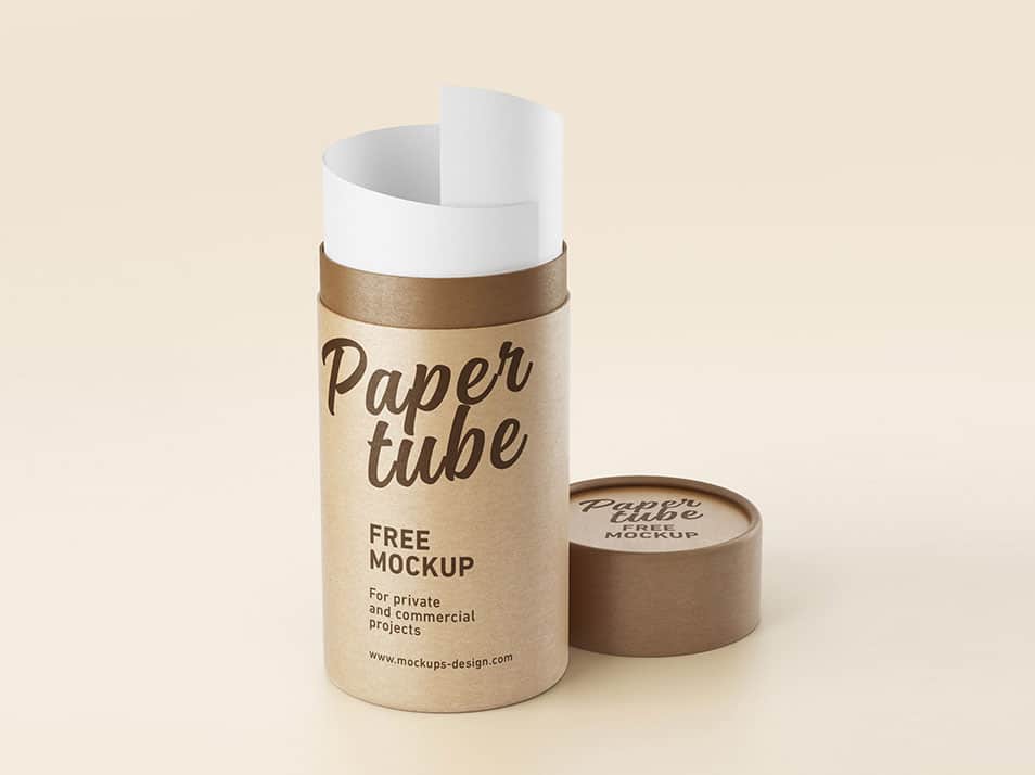 Free Paper Tube Mockup