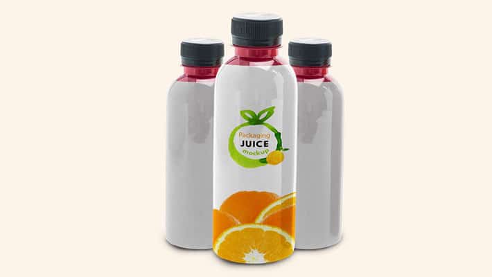 Fruit Juice Container Bottle Mockup