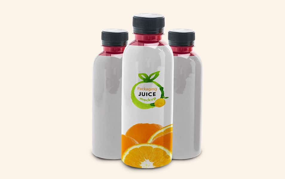 Fruit Juice Container Bottle Mockup