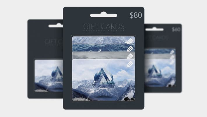 Gift Card Photoshop Mockup