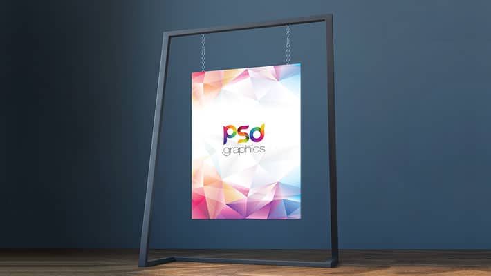 Hanging Canvas Mockup Free PSD