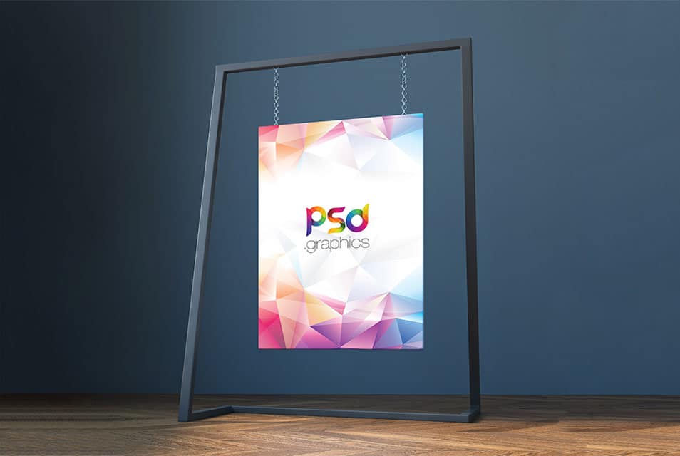 Hanging Canvas Mockup Free PSD