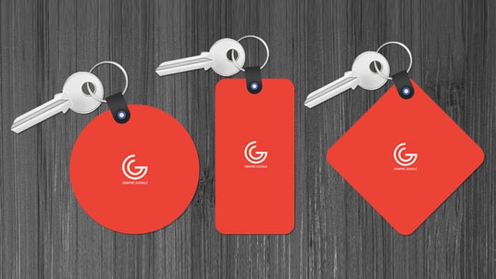 Key Tags 3 Types Mockup