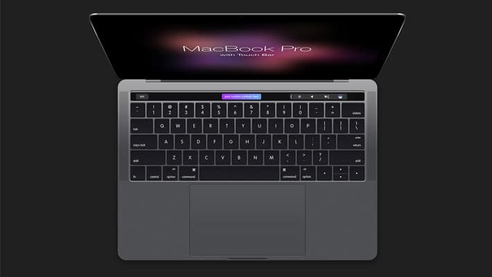 MacBook Pro with Touch Bar Mockup