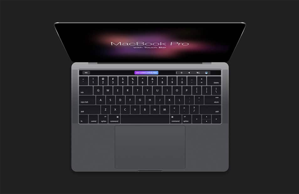 MacBook Pro with Touch Bar Mockup