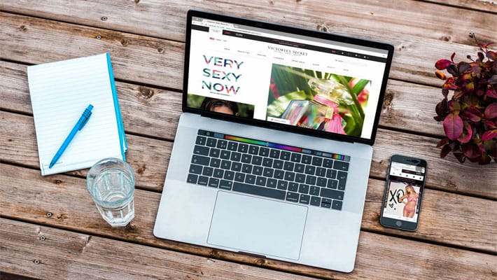 Macbook Pro and iPhone on Table Mockup
