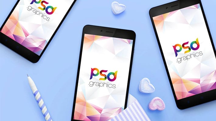 Mobile App Screens Mockup Free PSD